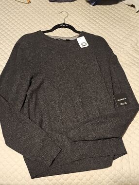 Saks Fifth Avenue Charcoal Crewneck Sweater